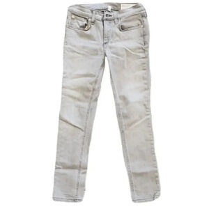 Rag & Bone Light Gray Burmese Ankle Skinny Jeans 25